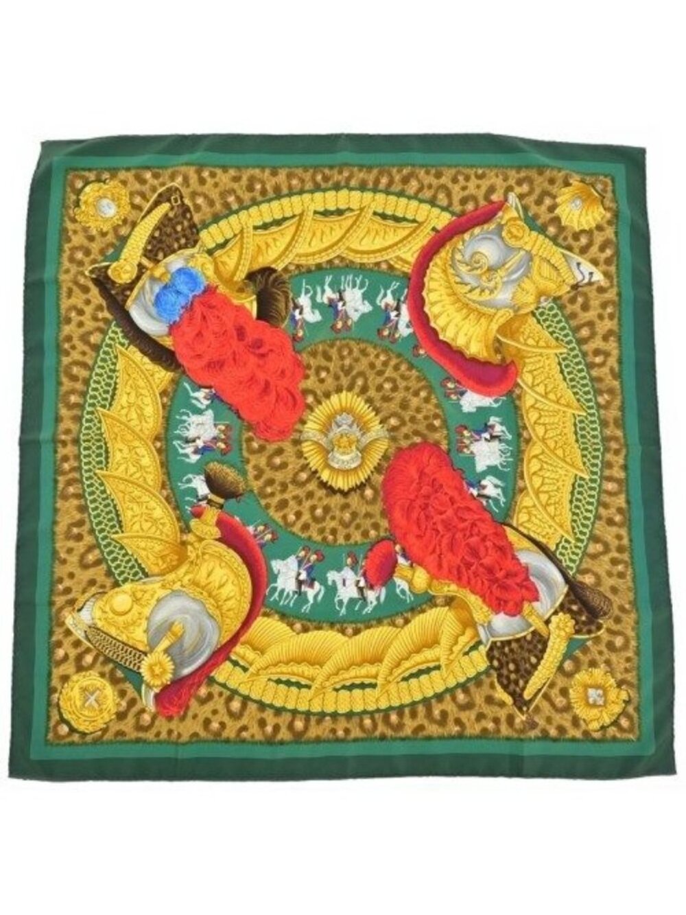 Hermes Bandana Scarf Green